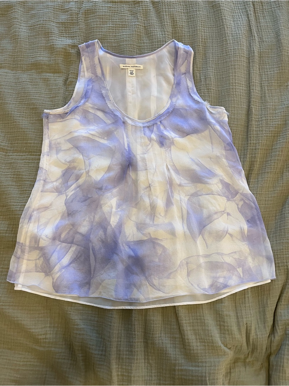 Banana Republic Lavender Abstract Print Layered Tank Top | Size S
